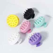 Silicone Soft Shampoo Brush Scalp Massage Comb Thoroughly Clean Scalp Body Salon