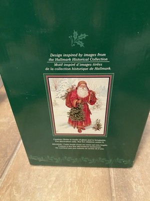 NIB Hallmark Father Christmas Musical Deck The Halls Snow Globe NOS