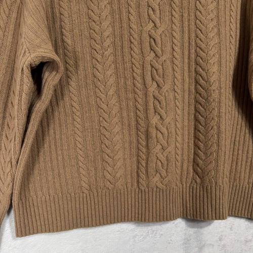 LRL Ralph Lauren Pullover Zopfmuster Wolle Kaschmir M Mock Neck Boxy Oversized - Bild 8 von 17