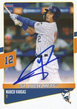 Marco Vargas Signed IP 2024 St. Lucie Mets Card #10 NY Mets #17 Prospect!