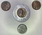 (4) Pennies, 1943 Steel, 1946, 1941, Wheat Penny, Kennedy's Clothing Store