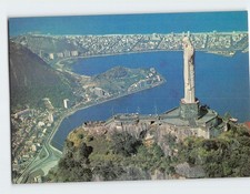 Postcard Aerial view of Corcovado Rio de Janeiro Brazil