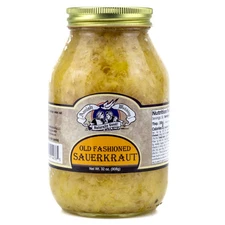 Amish Wedding Foods Sauerkraut 32 oz Jar Locally Made Ohio Pickle Specialty