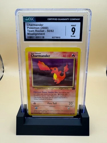 Charmander 50/82 (2000) Team Rocket Misalignment Error CGC 9