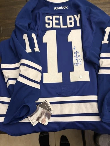 Brit Selby Vintage Pro Quality Toronto Maple Leafs NHL Signed Hockey Jersey ROY