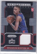 2021-22 Prizm Basketball Sensational Swatches Brandon Boston Jr RC #SW-BBS Clipp