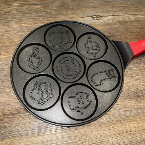 Pancake Pan with Handle 7 Animal Molds Pancake Maker Pan for Kids._