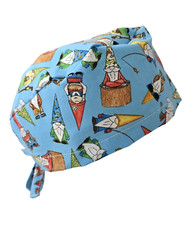 Scrub Surgical Chemo Cap Holiday UNISEX Handmade