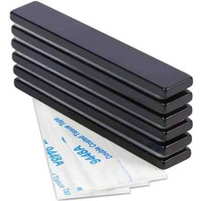 6 Pack Super Strong Neodymium Bar Magnets with Double-Sided Adhesive, Strong Mag