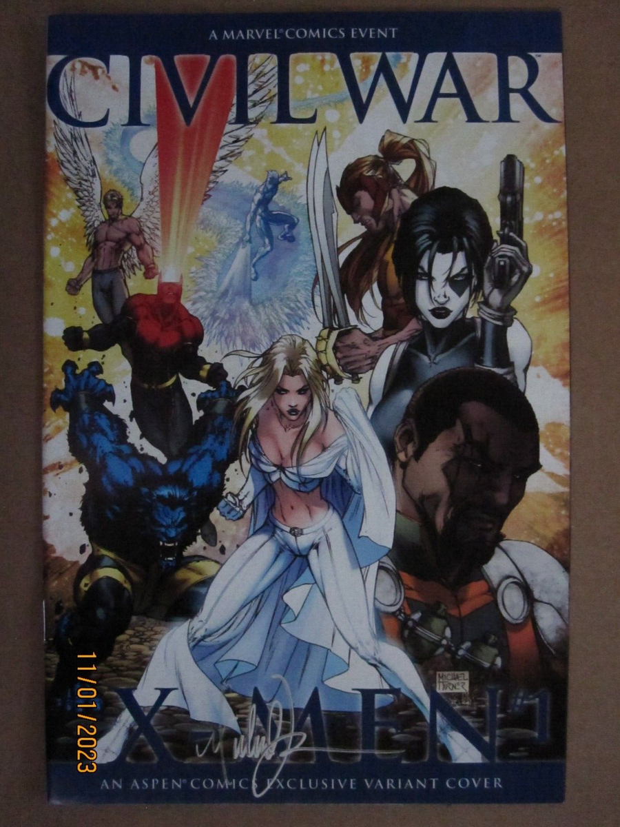 2006 MARVEL COMICS CIVIL WAR: X-MEN #1 MICHAEL TURNER SIGNED COVER