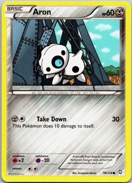 Pokemon - Aron - 78/124 - Dragons Exalted - NM/M