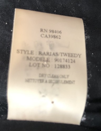 THEORY Rarias Tweed Blazer Top Cap Sleeve Jacket Gray Career Work Office Size 10 - Picture 8 of 8