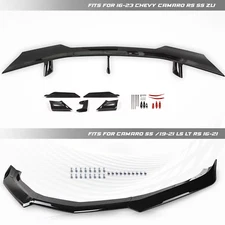 Front Bumper Lip/Rear Trunk Wing Spoiler For 2016-2022 Chevy Camaro 1LE Style