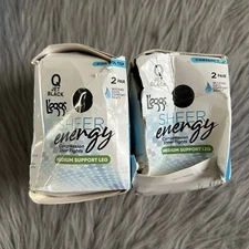 L'eggs Compression Sheer Pantyhose Tights Womens Size Q Large Control Top Black