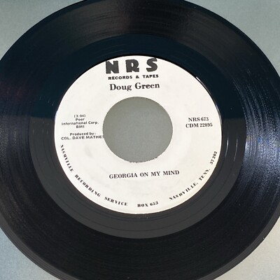 Nashville Recording Service DOUG GREEN sax 45 rpm GEORGIA ON MY MIND Country E