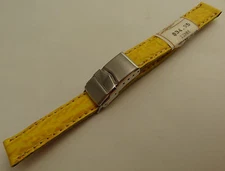 ZRC France Yellow Shark 12mm Watch Band Steel Deployment Sealock Clasp $34.95