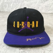 VTG 90S Nike Jordan SNAPBACK HAT MADE IN USA SIZE FREE PURPLE YELLOW