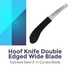 Horse Farrier Tool Hoof Knife Double Edge Sharp Blade With Plastic Grip