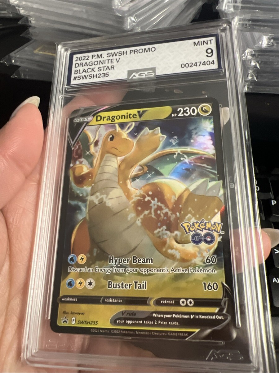 2022 Pokemon SWSH Black Star Promo 235 Dragonite V Graded AGS 9