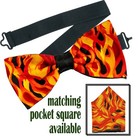 Fuoco Fiamme Fiocco Cravatta Tasca Quadrato Cotone Matrimonio Festa Nuovo Natale