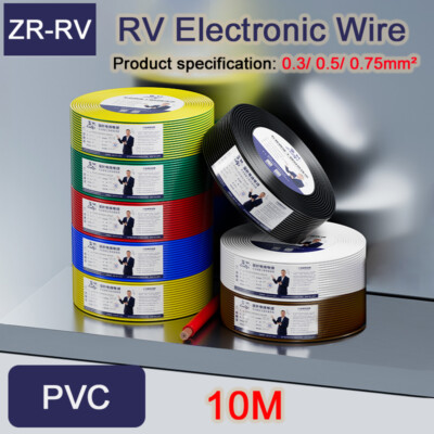 Kupferkern RV Elektronikdraht 0,3/0,5/0,75mm² Automotive Soft Wire Haushalt