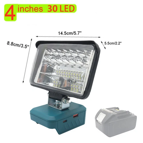 For Makita Battery 18V Li-Ion LED Work Light Workshop Flashlight Camping Torch - Picture 15 of 18