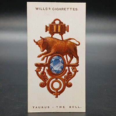 cigarette cards for sale ebay 1923 Lucky Charms TAURUS THE BULL Antique Will's Tobacco Cigarette Card