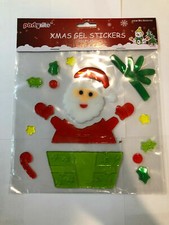 Xmas Christmas Window Gel Sticker Clings teacher supply party decor 17 options 
