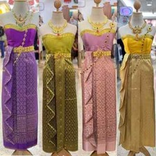 Elegant NAGA Girl NAKEE Outfit Thai Style Worship Dance Fancy Party Costume NEW