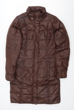 Baby Phat Womens Brown Quilted Coat Size Xs Zip