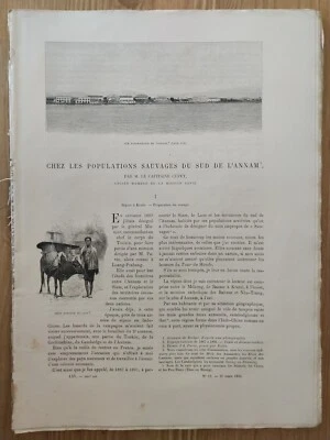 Populations Sauvages Indochine Annam Mission Pavie Vietnam Le Tour du Monde 1893 - Photo 1/4