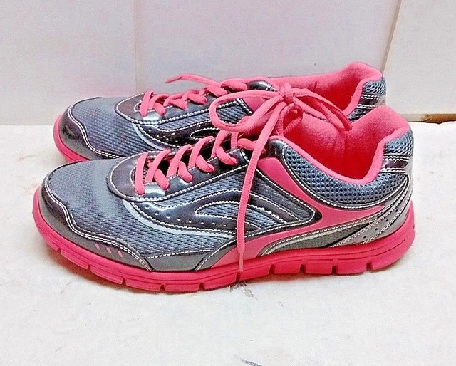 Curves Women's Synthetic Black Pink Athletic Sneakers Lace Up Running