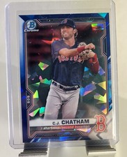 2021 Bowman Chrome Blue Sapphire C.J. Chatham #BCP-113