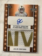 JALIN CONYERS Dolphins 2020 Leaf Army All-American Orange PATCH Auto # 1/12