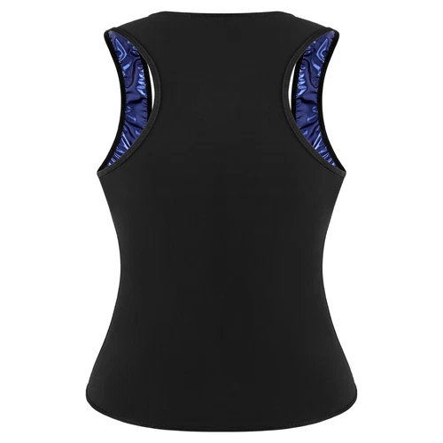 Traje de sauna para mujer Entrenador de cintura Chaleco Sudadera Camiseta sin mangas Modelador de cuerpo con cremallera - Imagen 10 de 12