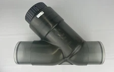 GF PIPING SYSTEMS 3" Spigot PVC Y Check Valve ~ 3”DN80 ~ +GF+ ~ 20130809