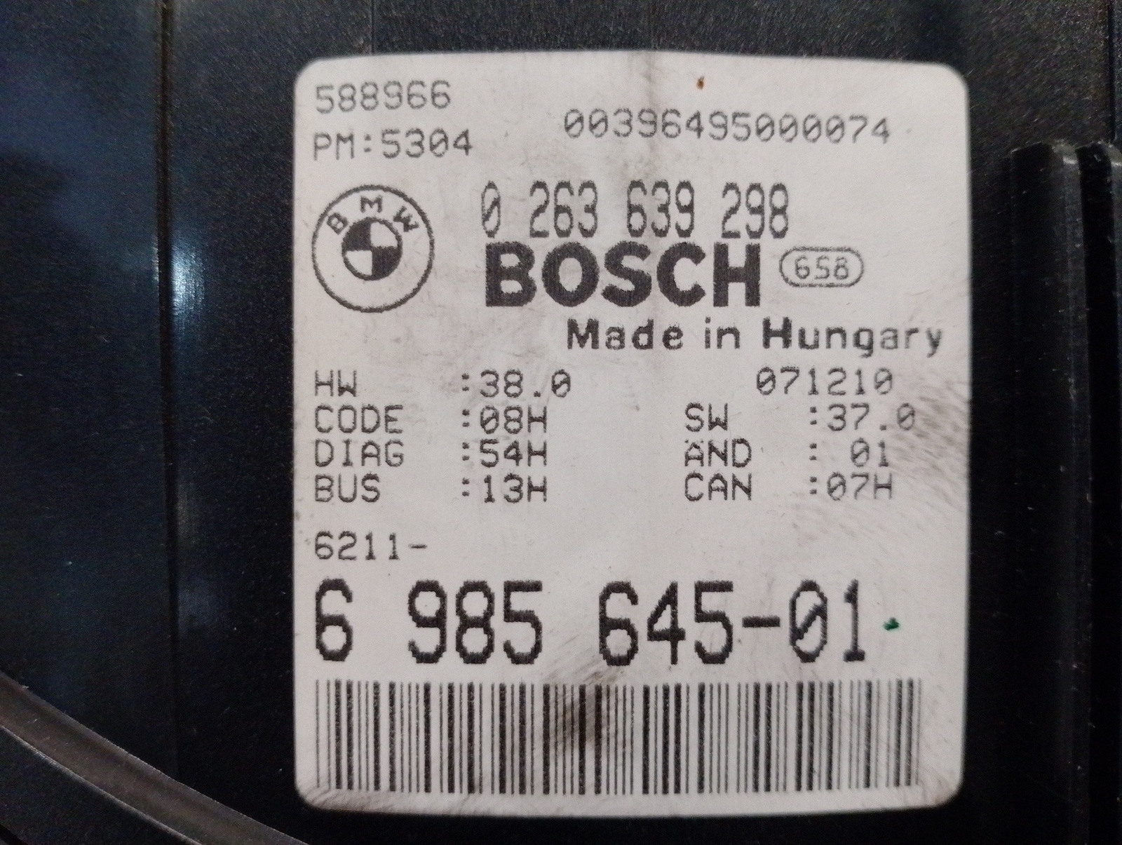 6985645 INSTRUMENTENTAFEL / BOSCH / 0263639298 / 4990476 FÜR BMW 