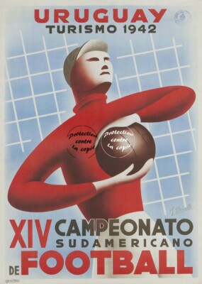 Poster Vintage Euro 84 Paris, Affiche Football HQ 40x60cm, Reproduction Neuve