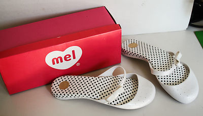 MEL by MELISSA DAMENSCHUHE BALLERINA MEER GUMMI ANANAS PUNKTE VINTAGE STIL