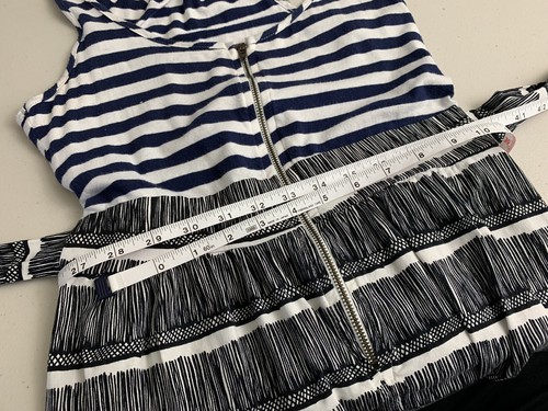 Silence + Noise Women's Sleeveless Summer Dress Size Medium Blue White - Picture 10 of 11