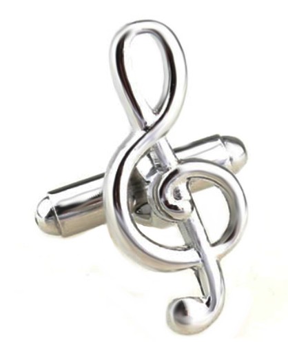 Silber Blatt Musik Dreifach G Notenschlüssel Design Herren Geschenk Von - Picture 3 of 9