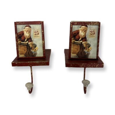 Vintage Swapable Picture Mantal Stocking Hanger Two