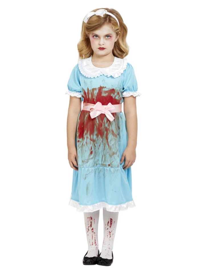 Disfraz de Halloween Freaky Twins The Shining Adulto Damas Niñas Vestido Elegante Foto 3 de 3
