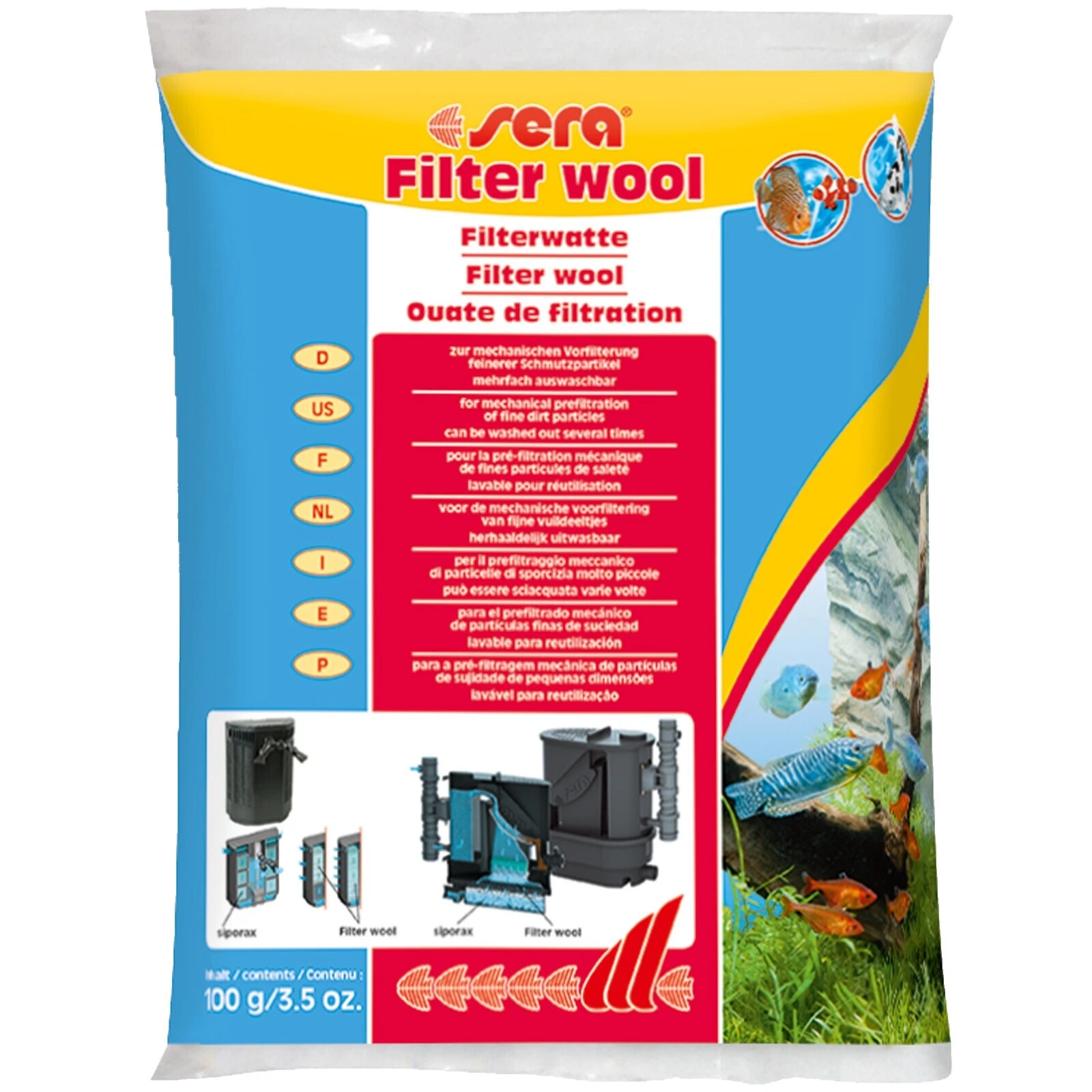Sera todos los tipos de Agua Acuario Filter Media y Accesorios