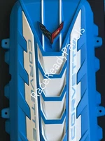 2020/23 CORVETTE C8 ENGINE COVER RAPID BLUE ARCTIC WHITE CARBON FIBER RAILS OEM! (For: More than one vehicle)