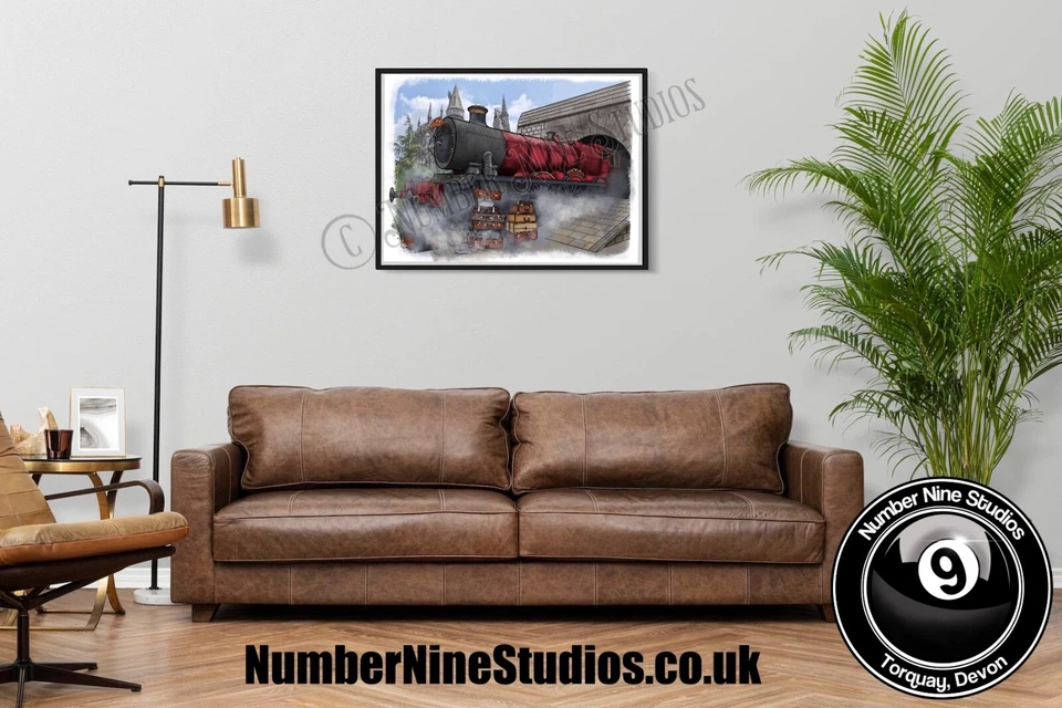 Редкая иллюстрация Hogwarts Express Limited, ограниченное издание, подписано художником. - Изображение 3 из 4