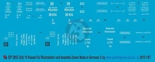 Peddinghaus 1/87 (HO) G(h)10 Kassel Gklm 191 DRB Freight Car Markings WWII 2953