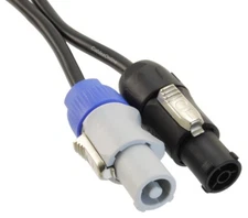 16AWG Lighting Fixture True1 Female to Gray Powercon-Compatible Power Cable