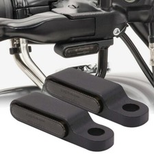 2pcs Mini Motorcycle Black Led Turn Signal Blinker Lights Amber For Harley Dyna