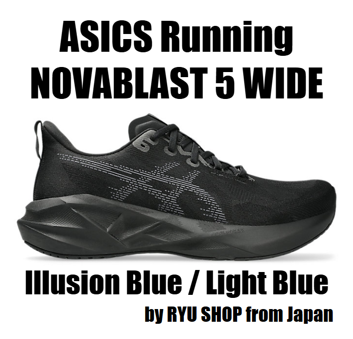 ASICS Running Shoes NOVABLAST 5 WIDE 1011B975.002 Black / Carrier Grey